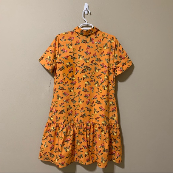 Donna Morgan Multi Fruit Print Poplin A-Line Shirtdress-Size 8 NWT - Picture 4 of 9